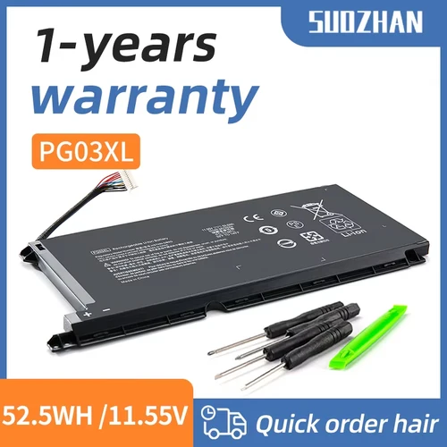 SUOZHAN-Batería de ordenador portátil PG03XL, 11,55 V, para HP Pavilion15-DK, 15-dk0125TX, 831758-005, 831532-422, HSTNN-DB9G, L48495-005