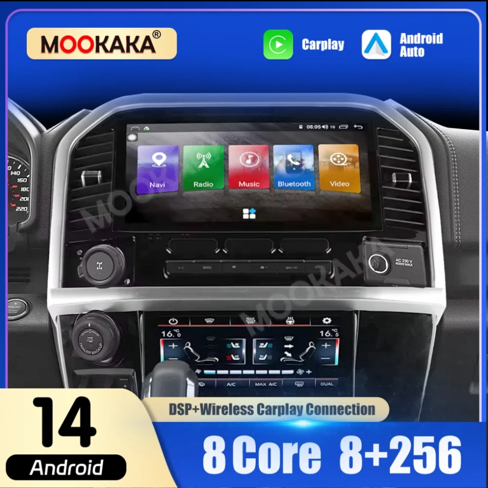 13.1'' Car Radio For Ford Raptor F150 2015-2020 Wireless Carplay Android Auto Multimedia Player GPS Navigation DSP Stereo Screen