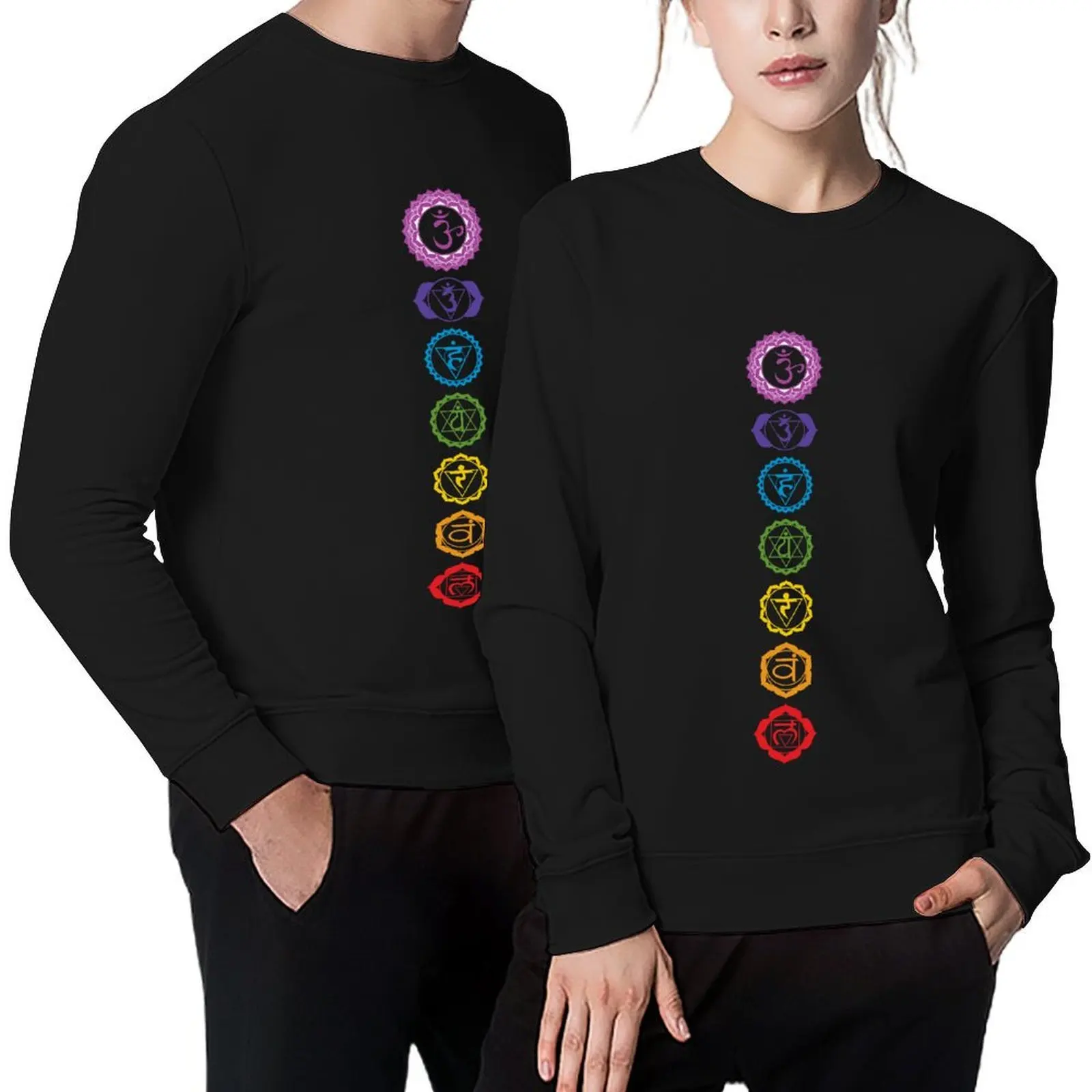 

Chakras - The 7 Centers of Force Pullover japanese style mens clothes korean autumn clothes anime clothes men's sweatshirts