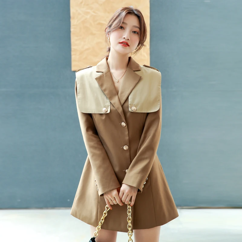 

Real Price, Real Shot: 2022 Autumn New Stylish Niche Suit Dress, Waist-defining Versatile Commuter Long-sleeve Jacket for Women