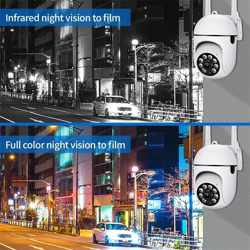 Imagem -03 - Câmera ip Wi-fi 5mp ao ar Livre sem Fio Cctv Câmeras de Vigilância Cor Visão Noturna ai Humano Detectar 4x Zoom Digital Ip66 à Prova Dip66 Água