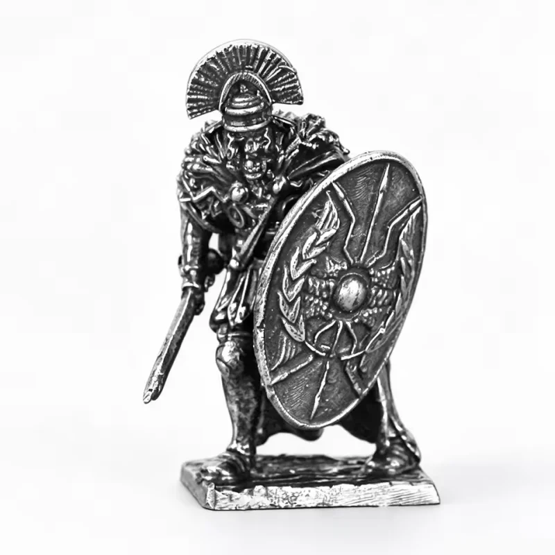 Metal Roman Legion Soldier Model Praetorian Guard Miniature Wargame Figure Desktop Collectible Tabletop Game Ornament
