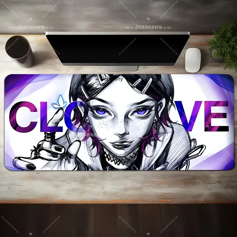 Valorant Clove Agent Fan Art Large Gaming Mouse Pad Non-Slip Desk Mat