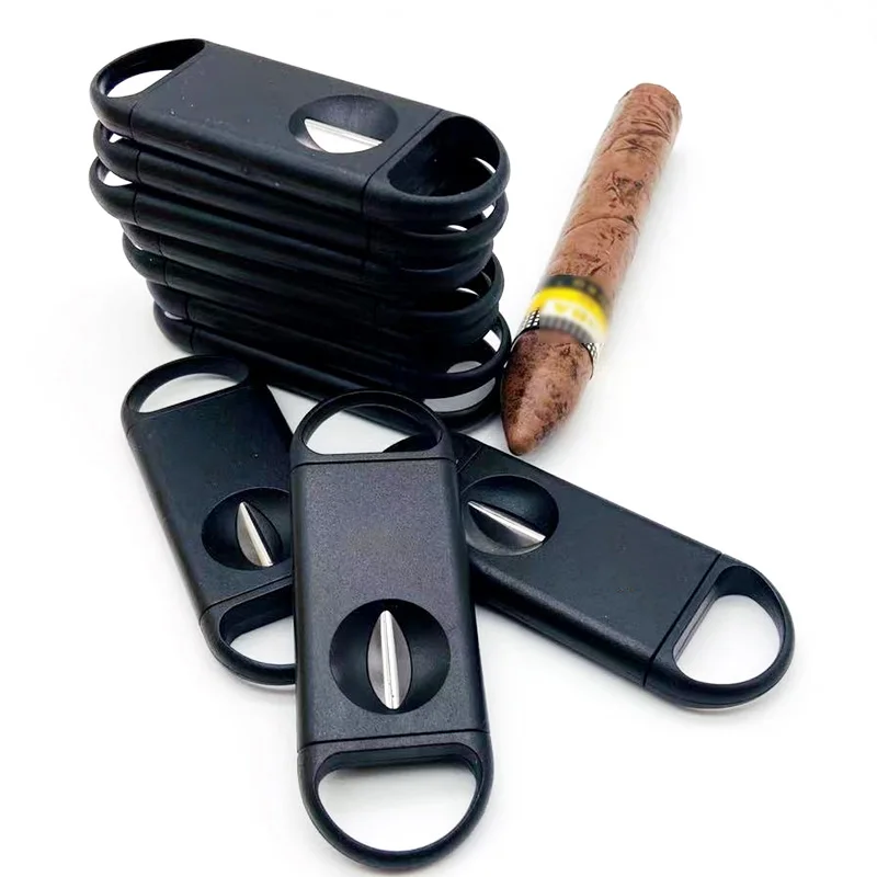 

10Pcs/Lots Cigar Cutters V-Cut Sharp Portable Stainless Steel Blade Cigars Guillotine Pocket Knife Cigar Accessories