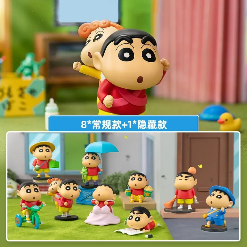 

MINISO Crayon Shinchan Blind Box Series 3 Daily Life Figurines Collectible Dolls Desktop Decorations Birthday Gifts