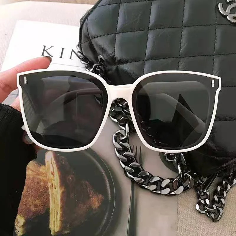 Korean Fashion Square Sunglasses Women Men Retro Beach Eyewear