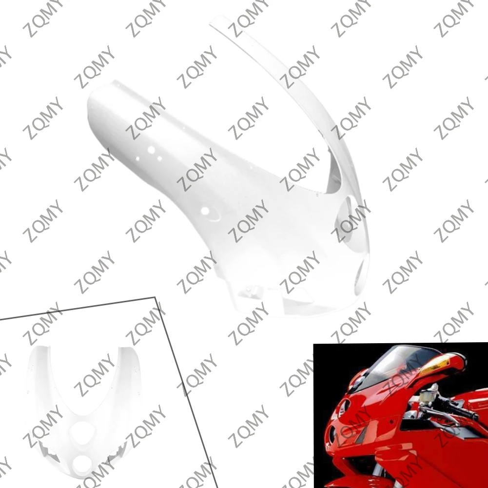 

For DUCATI 999 749 2005 2006 Motorcycle Upper Front Nose Fairing Cowl Injection Mold ABS Plastic Unpainted White