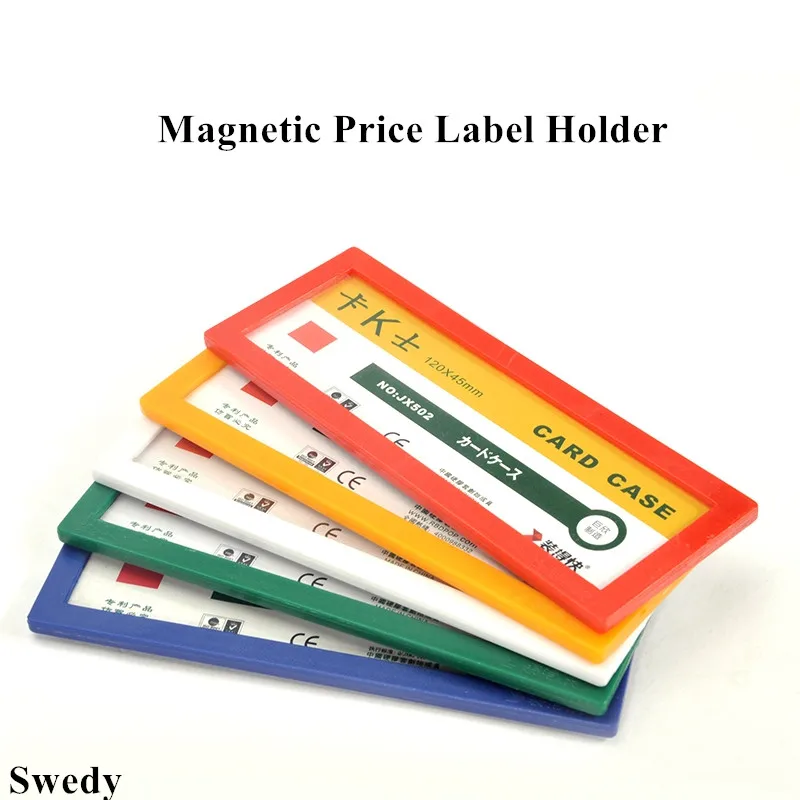 10 Pieces 120x45mm Small Magnetic Shelf Label Paper Data Card Holders Mini Table Product Name Price Sign Holder Tags