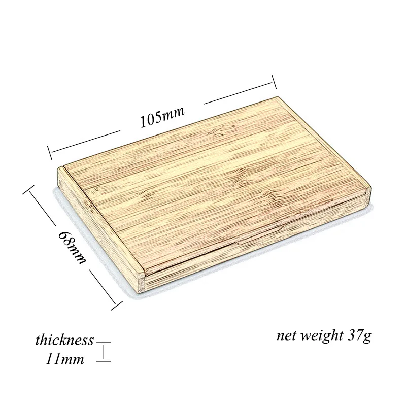 الخشب الطبيعي حامل بطاقة الأعمال جيب سليم بطاقة الأعمال الائتمان الجوز الأسود اللون الأعمال بطاقة مغناطيسية