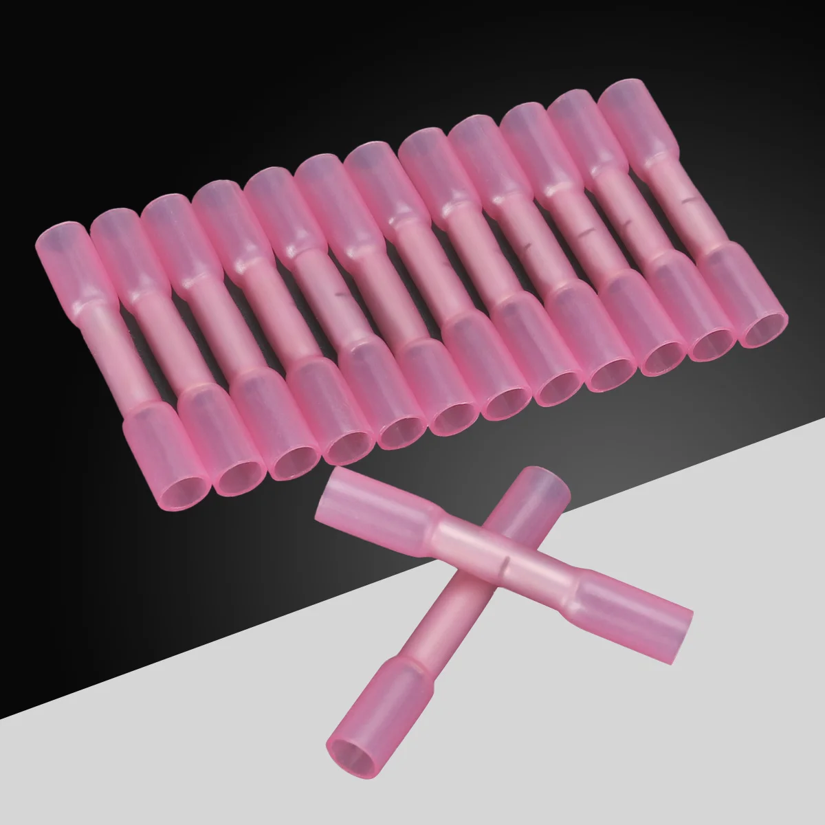 

100Pcs Waterproof Heat Shrink Crimp Terminals Butt Wire Connectors Dual Wall Adhesive Seal 0.5-1.5mm Electrical Repair