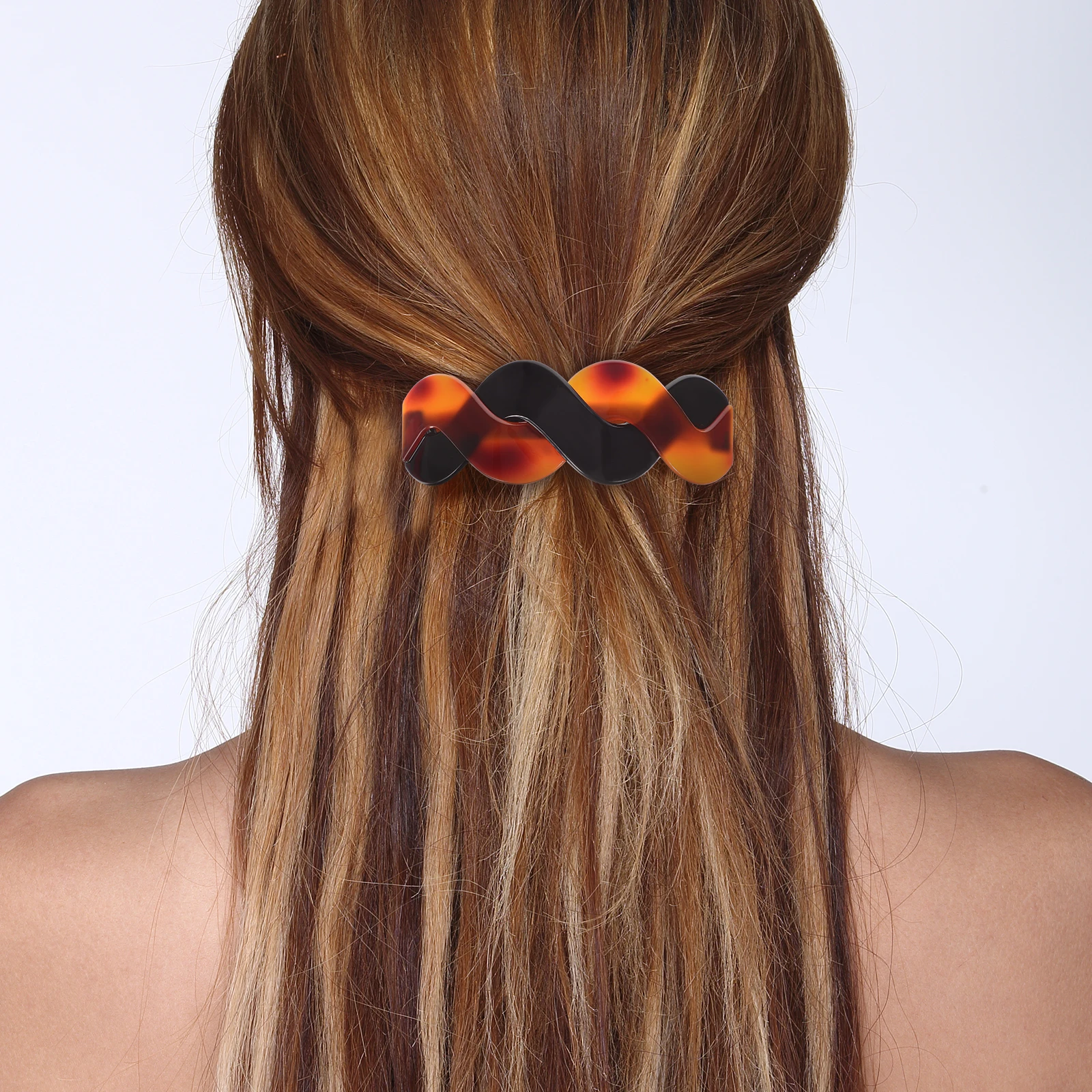 

2 Pcs Hair Clip Hairpin Accessories for Girls Barrettes Thin Metal Flat Claw Clips Thick Big Acrylic Miss Fine