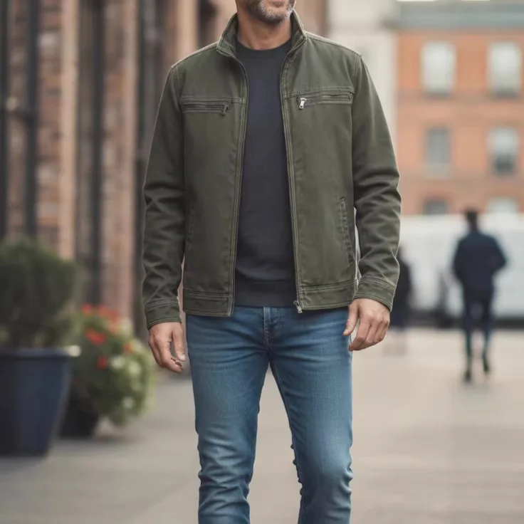 

Cross-Border Retro Casual Stand-Up Collar Bomber Jacket, New Spring Outdoor Commuter Wear, European And American Foreign Trade