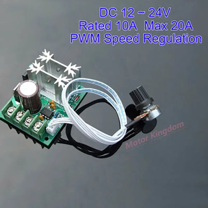 DC 12V-24V 15V 18V 10A High Power PWM DC Brush Motor Speed Controller Regulator Switch for 795/785/775/555/550 Motor