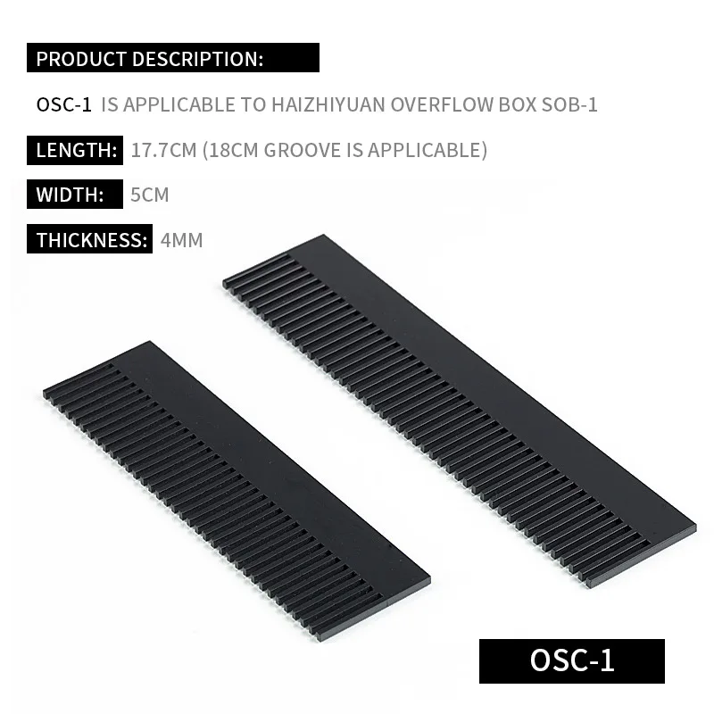 Acrylic Fish Comb for Overflow Box, Marine Overflow Comb, OSC-1