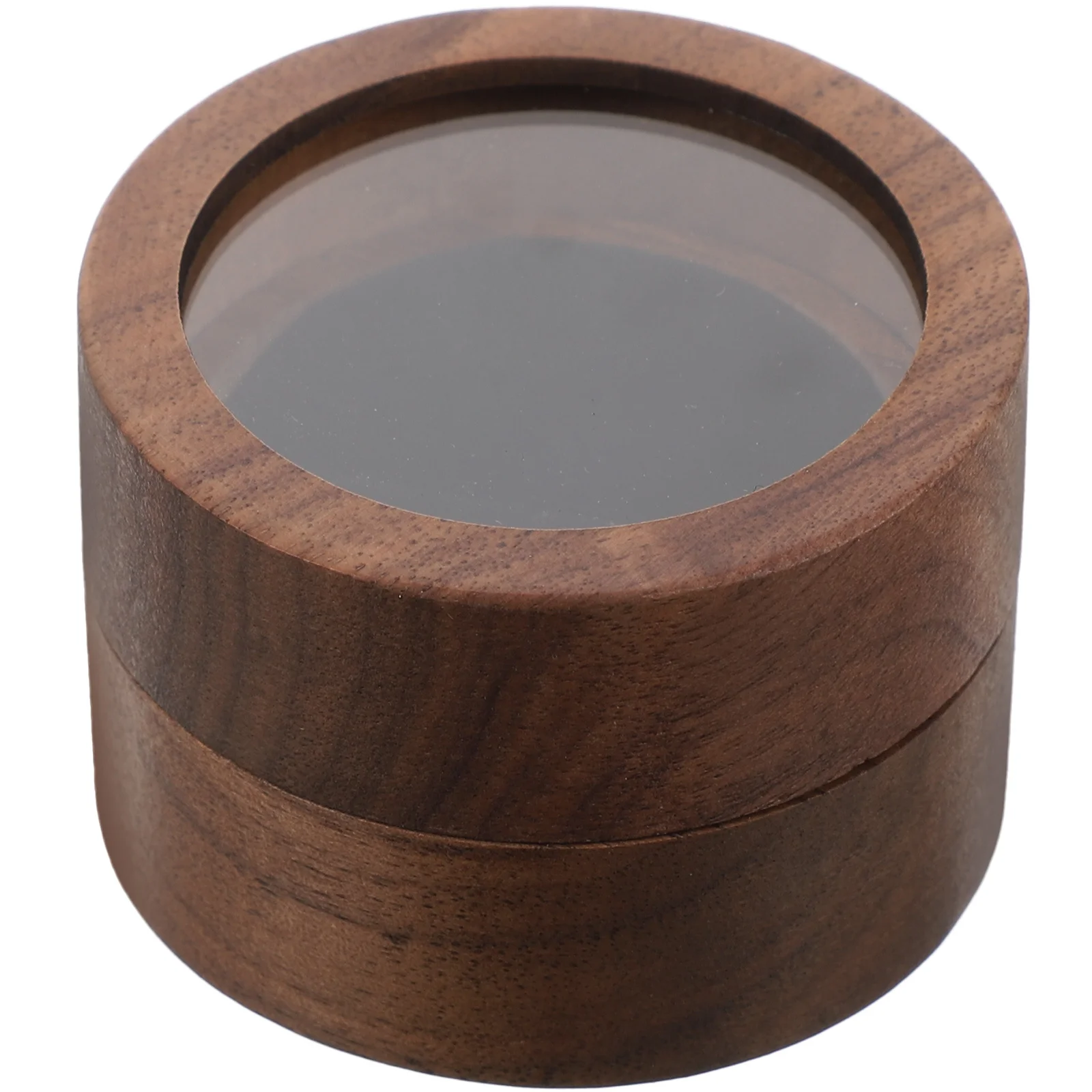 

Очаровательная деревянная коробка для колец, круглая обручальная коробка для хранения ювелирных изделий для романтических украшений, коробка для хранения колец