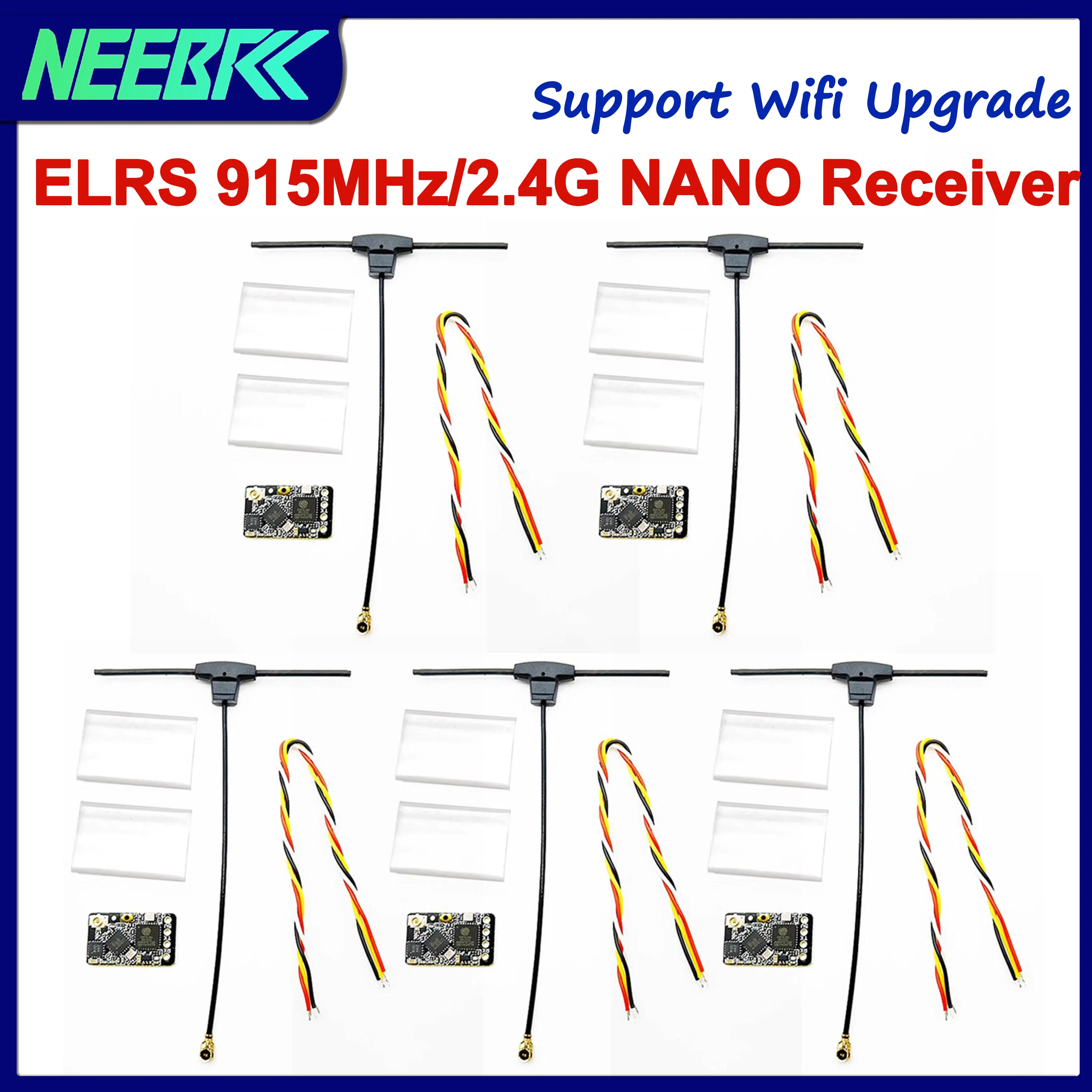 

ELRS 915MHz 2.4G NANO ExpressLRS Receiver with T Type Antenna Support Wifi Upgrade for RC FPV Traversing Racing Drone Parts
