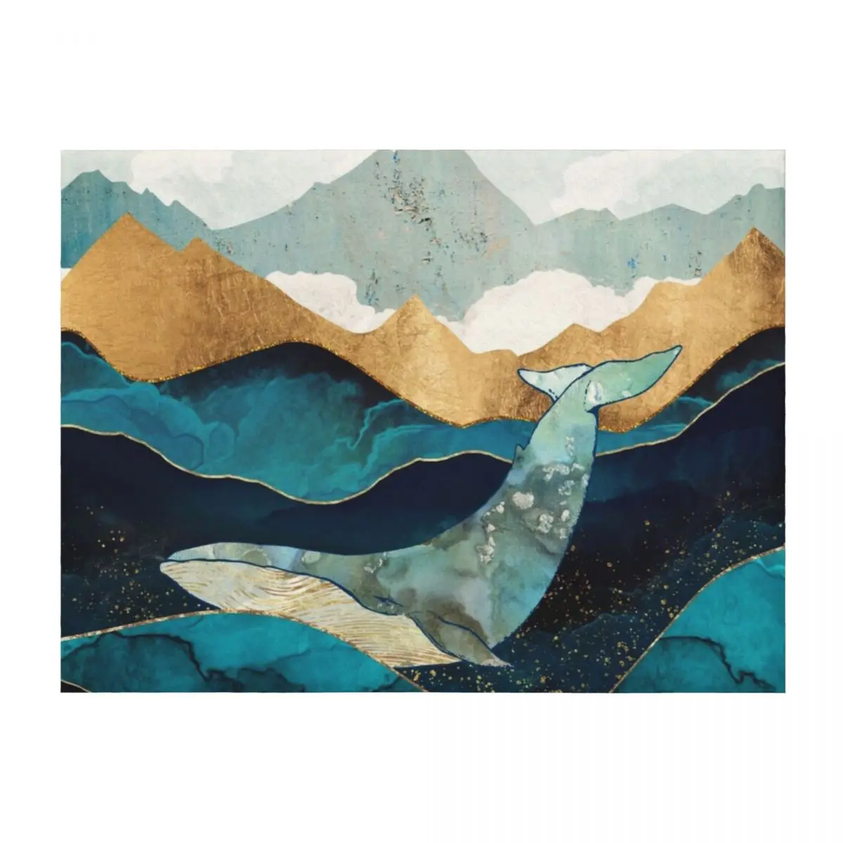 

Blue Whale Throw Blanket Thermal Large Thin Fashion Sofas Blankets