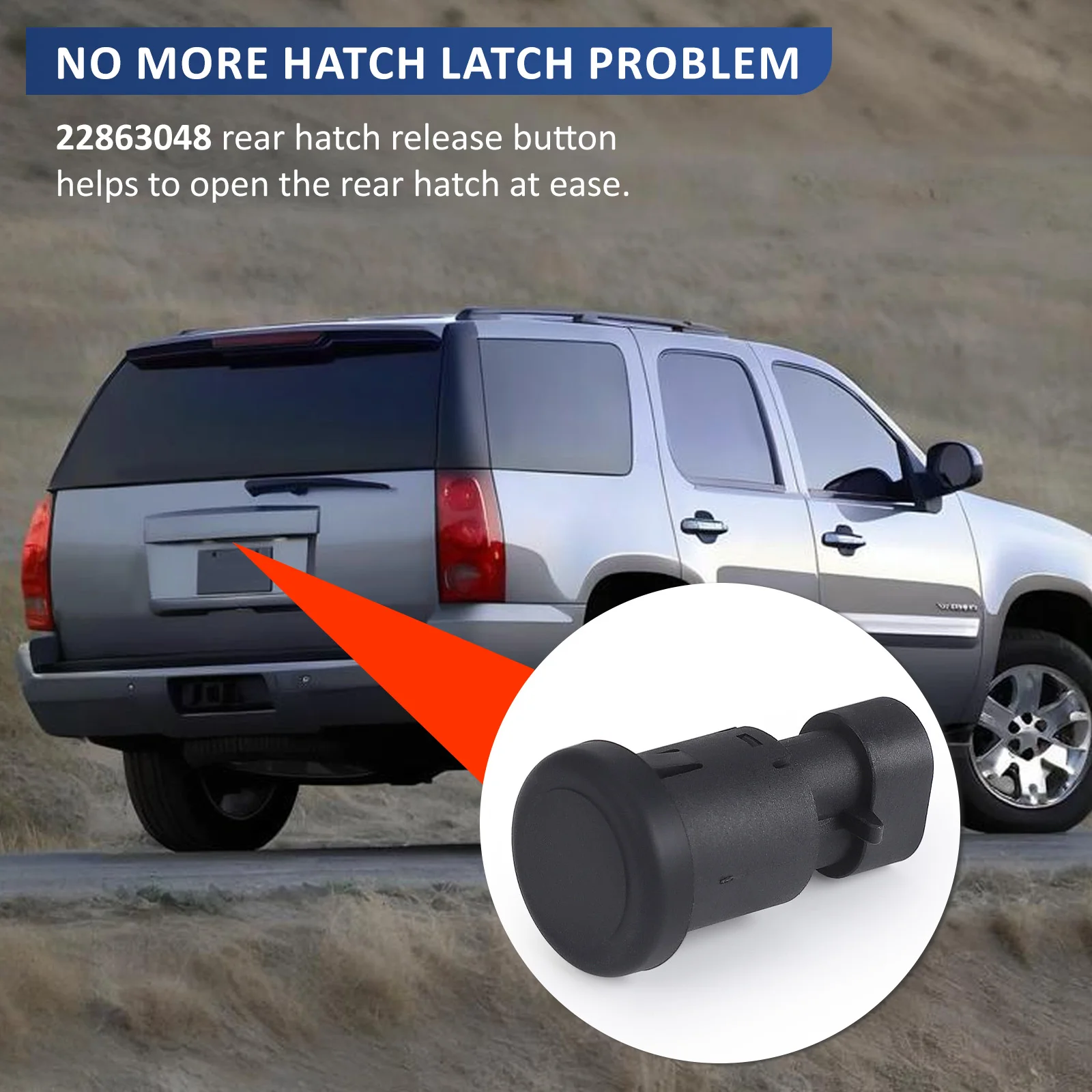 22863048 مفتاح تحرير زجاج النافذة للباب الخلفي 12 فولت 5A IP68 مقاوم للماء أسود لسيارة تشيفي تاهو جي إم سي يوكون كاديلاك إسكاليد 2007-2014 #6