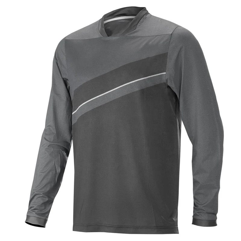 Spring and Summer Latest High Mountain Off road Bicycle Off road Grey Long sleeved Sports Shirt for Men