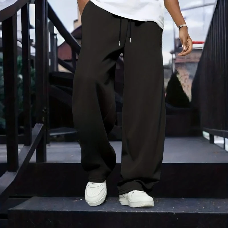 

Men's Loose and Trendy Casual Sports Pants for Autumn and Winter, Suitable for Both Men and Women's Casual Straight Leg Pants
