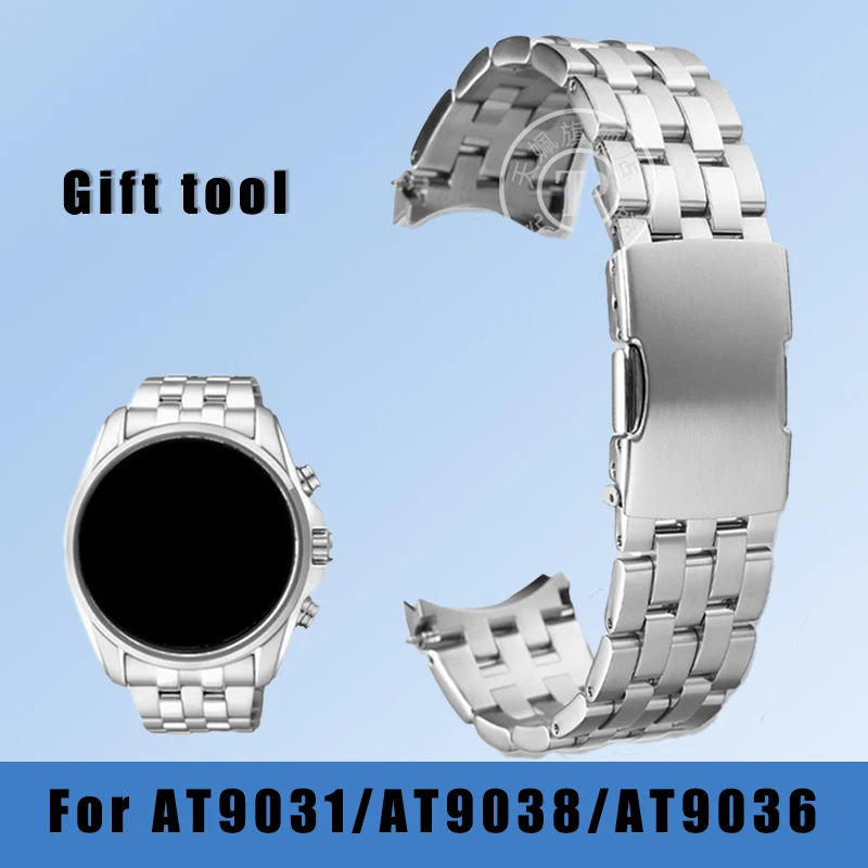 

Stainless steel watch strap 23mm Soild refined metal 316L men’s watchband silver black For CITIZEN air aspx AT9031 AT9038 AT9036