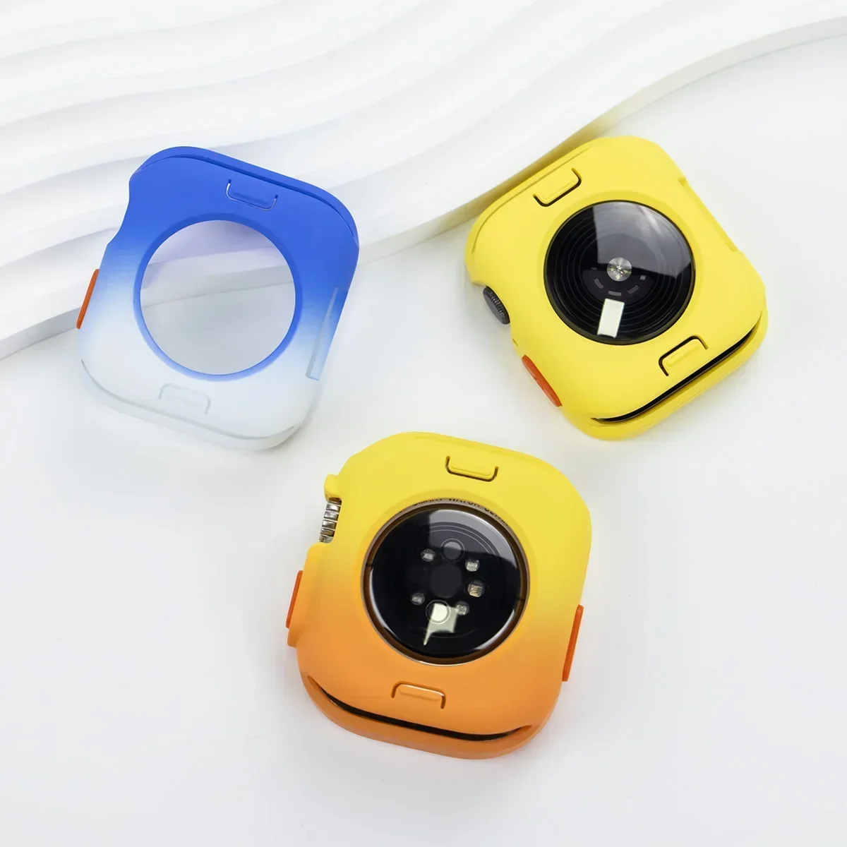 Candy Soft Silicone Case for Apple Watch Cover 46mm 42mm 49 45 41mm Protection For Iwatch Ultra 3 Series 11 10 9 8 7 6 Se Armor