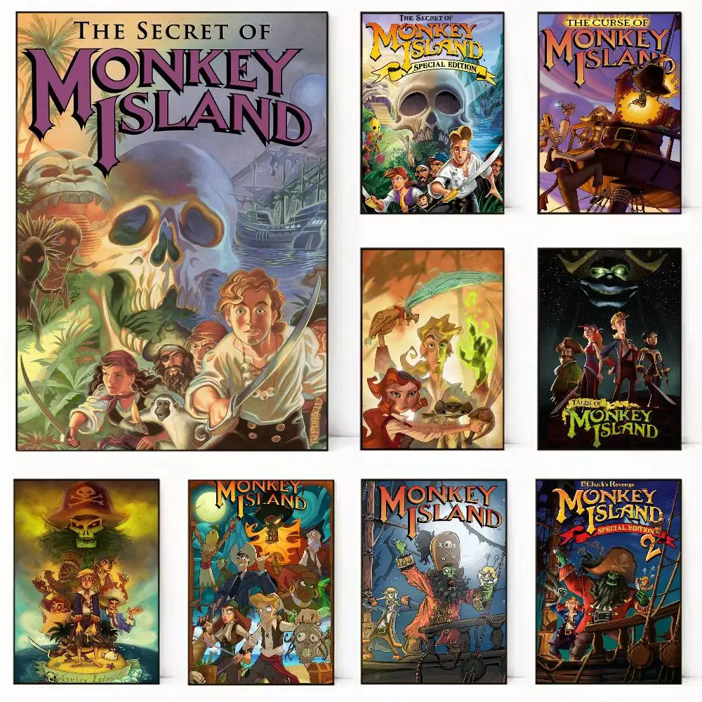 

Classic Game The Secret Of Monkey Island Poster HD Self Adhesive Waterproof Wall Art Ideal for Home Office Dorm Gift