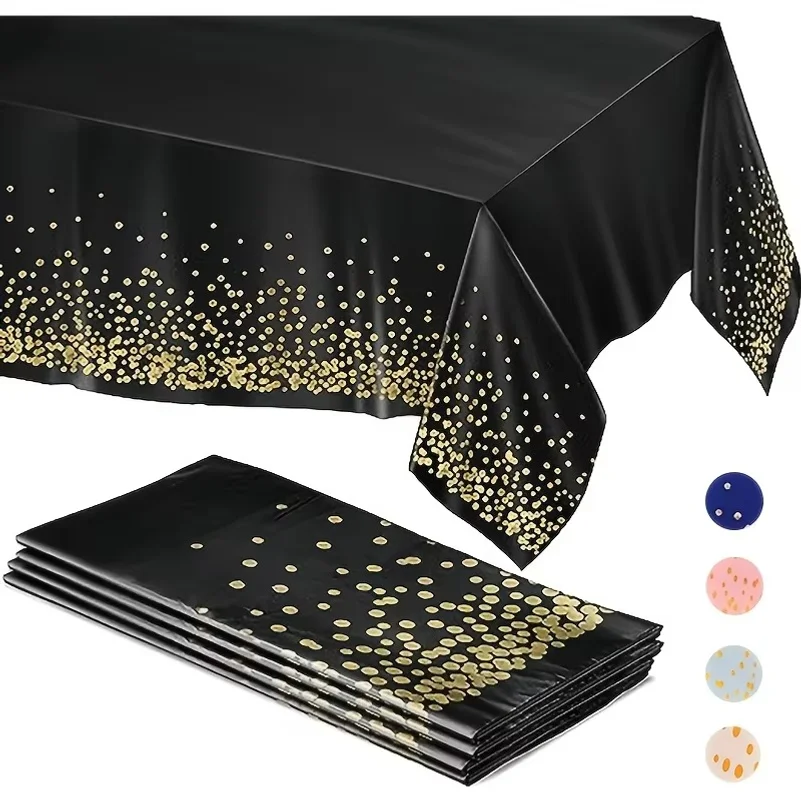 Elegant Dot Disposable Tablecloth, 137 X 274cm - Ideal for Birthday Parties Weddings Youngsters Showers and Special Occasions