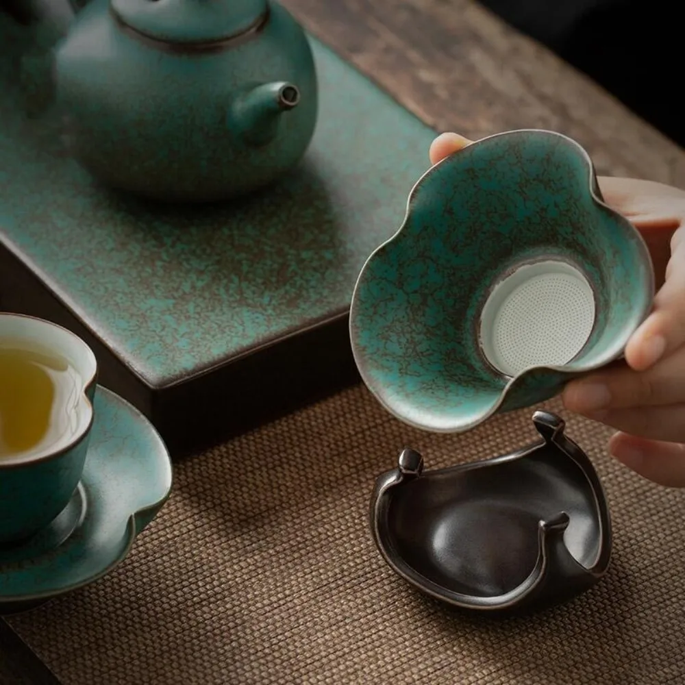 

Drinkware Supplies Kiln Baked Ceramic Tea Strainers Retro Chinese Tea Leaf Filter Exquisite Elegant Tea Separator Home