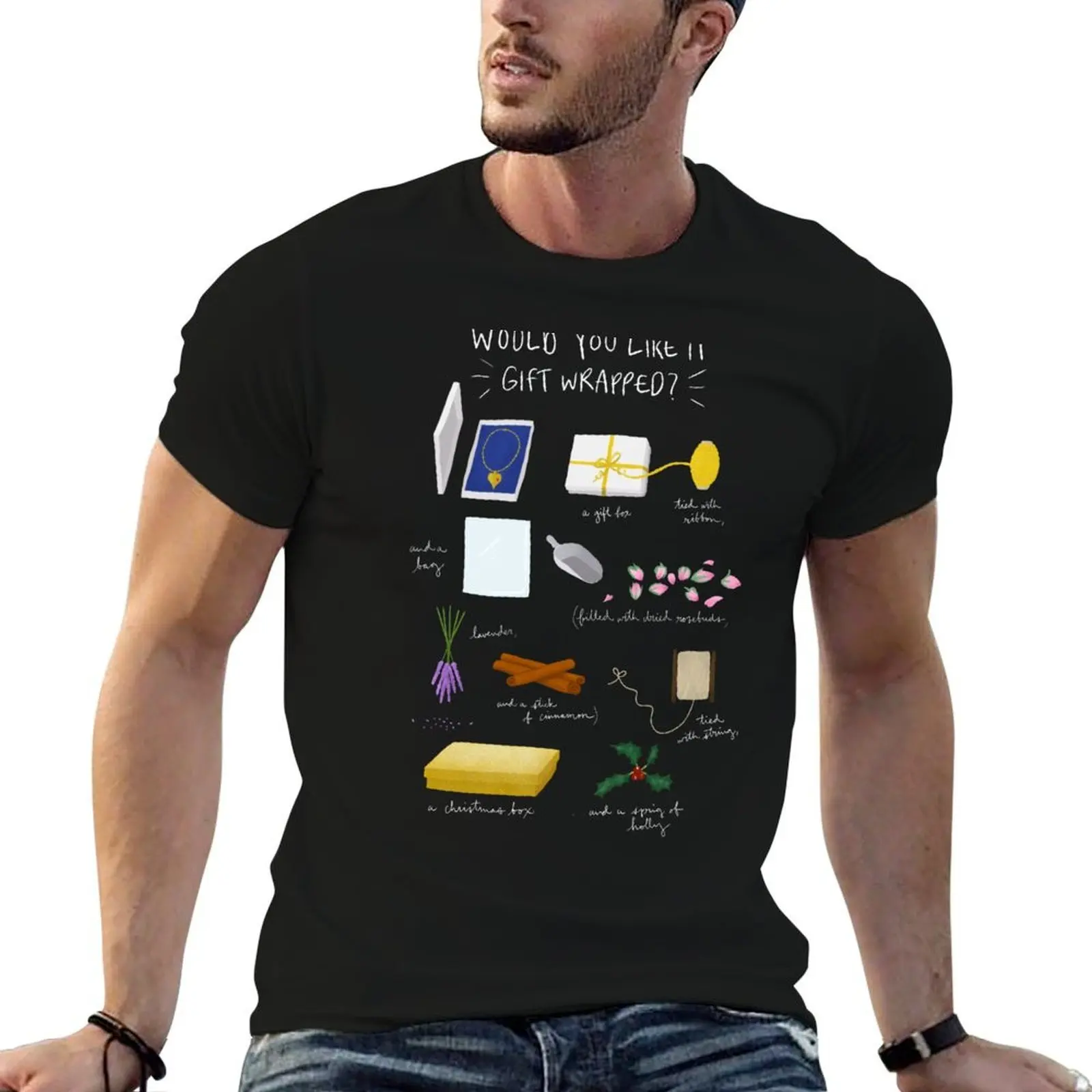 Love Actually - Would you like it gift wrapped? | White Ink T-Shirt Moisture Wicking Quick Dry Tee