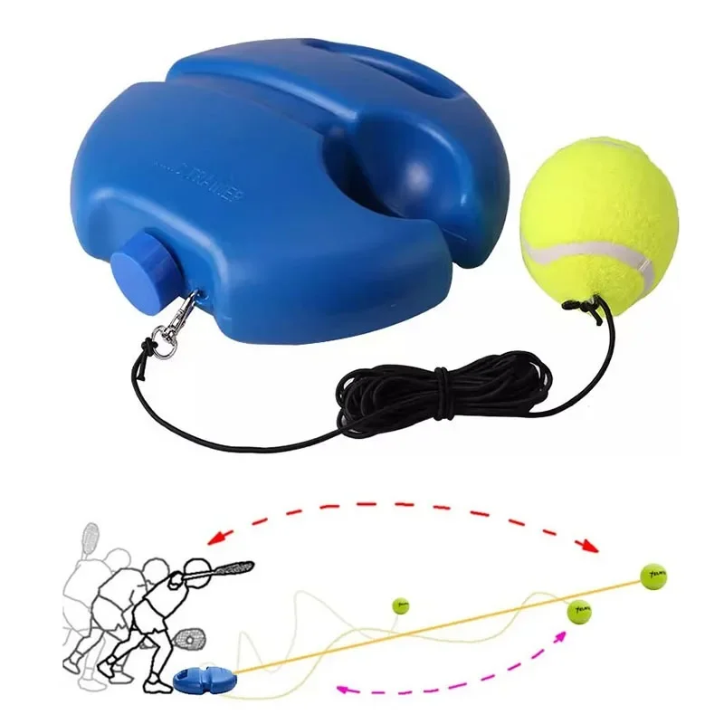 

Heavy Duty Tennis Training Aids Base Elastic Rope Ball Tenis Practice Self-Duty Rebound Tennis Trainer Partner Sparring Device