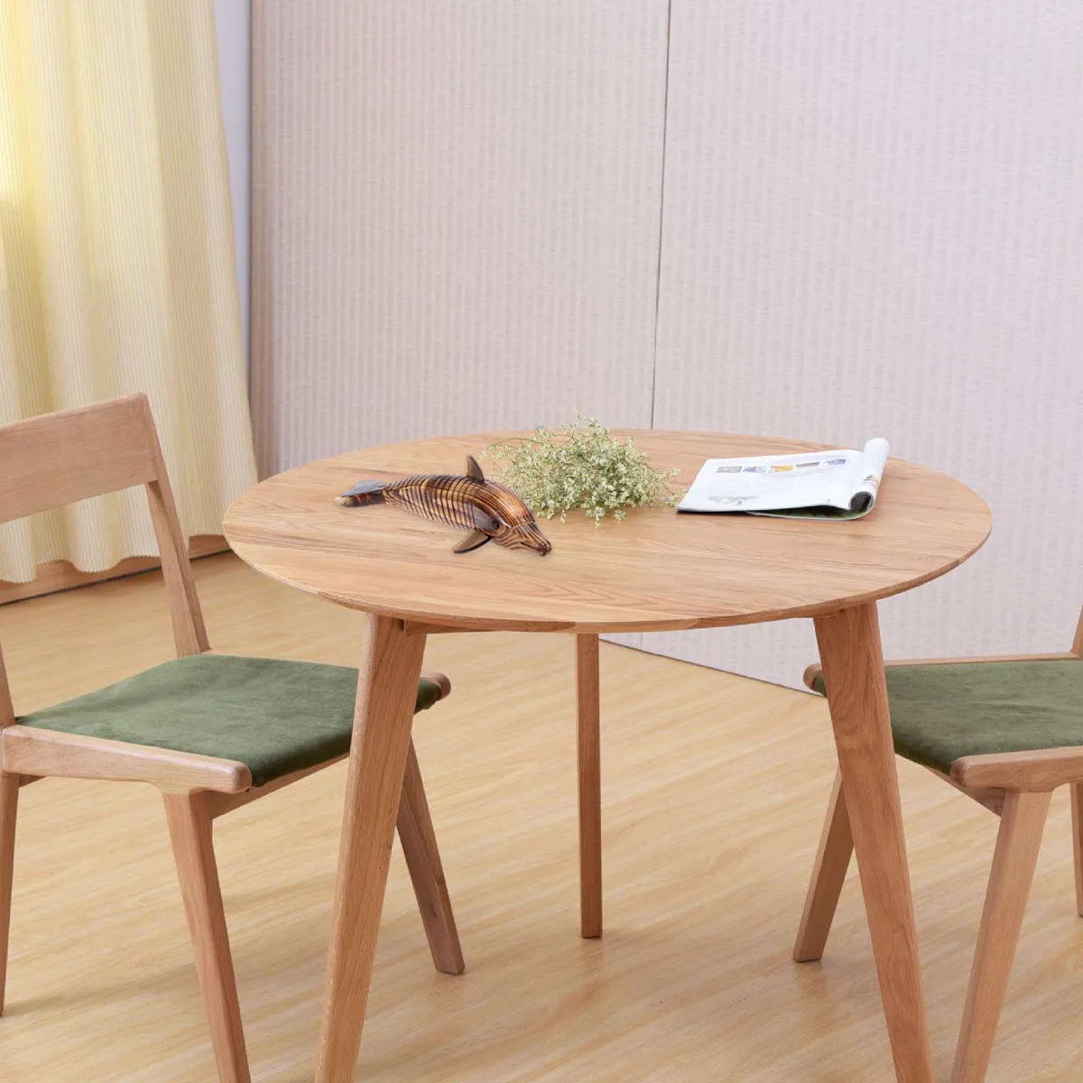 2Pcs 33Cm Artisan Made Wooden Dolphin Sculpture Detailed Animal Craft for Home Office Room Decor Gift Display Piece