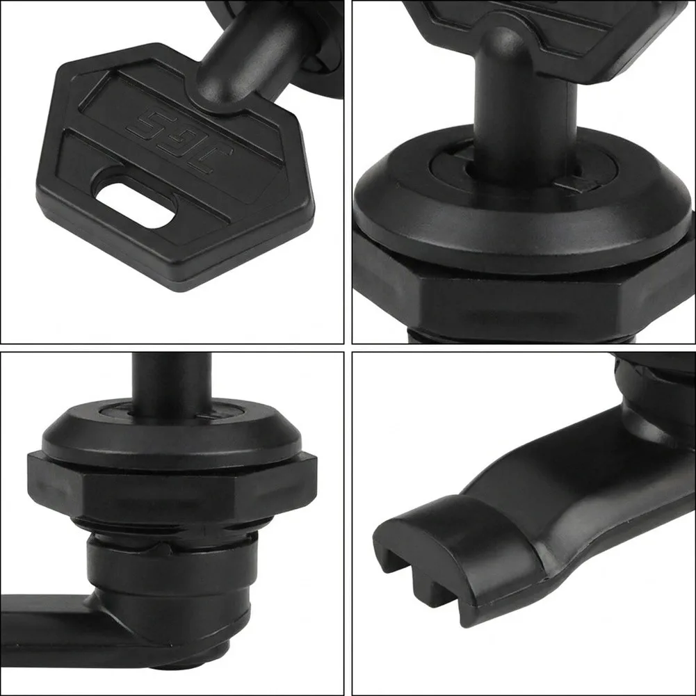 Industrial Electrical Box Lock Featuring Nylon Housing and Zinc Alloy Cylinder for Reliable Cabinet Securing Applications