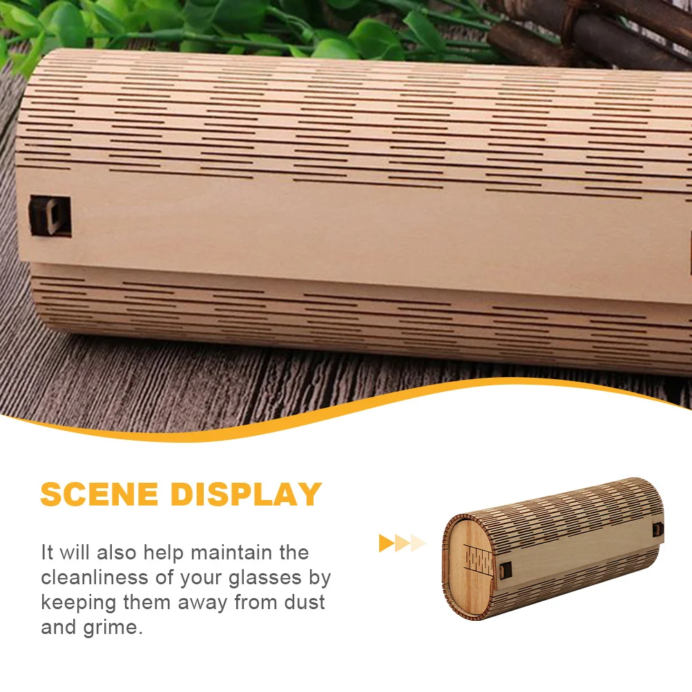 صندوق نظارات شمسية مصنوع من مادة الخشب، نظارات قراءة رياضية، خفيفة الوزن، تصميم مدمج، إكسسوارات عصرية