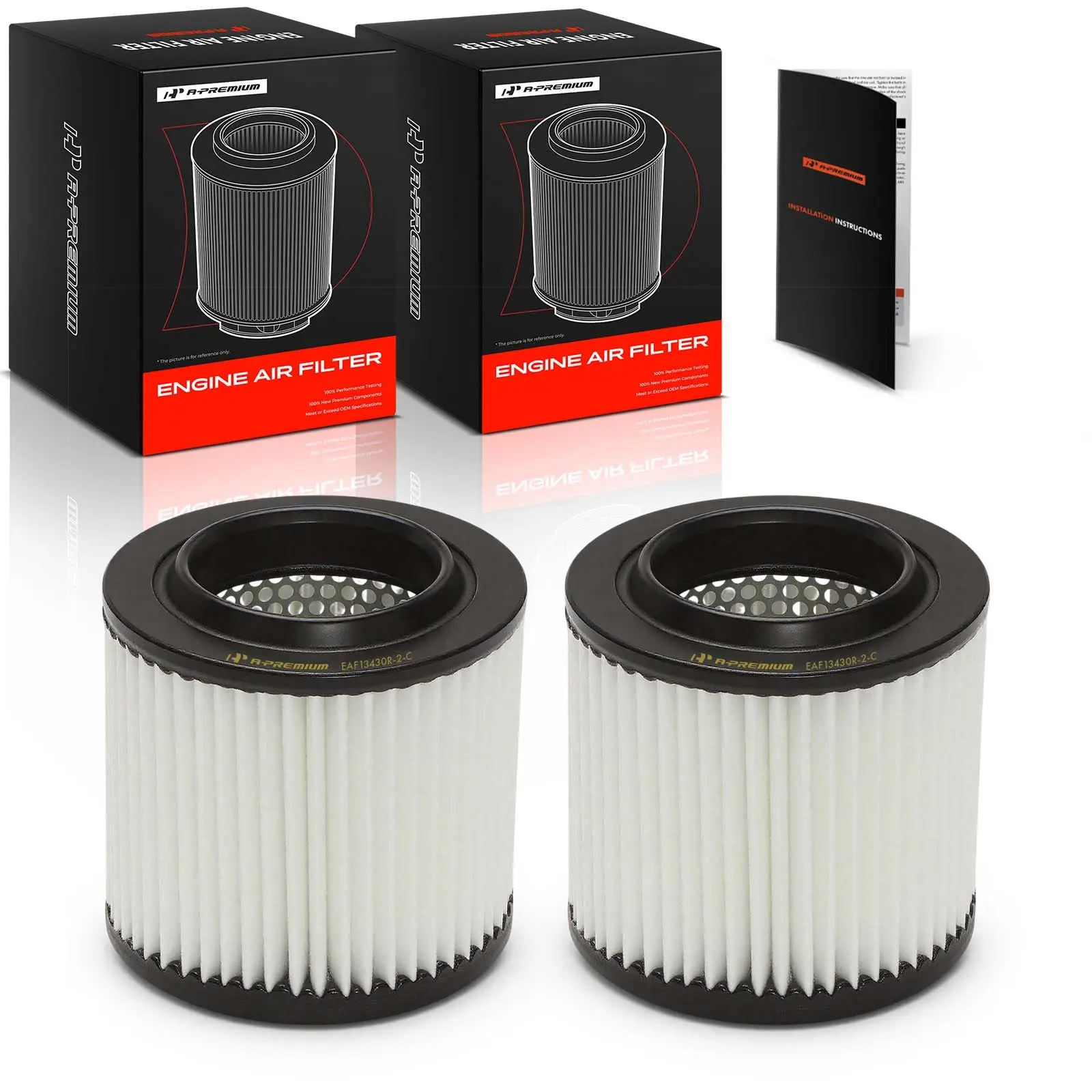 A-Premium 2pcs Engine Air Filter for Audi A8 Quattro 2005-2010 S8 2007-2010