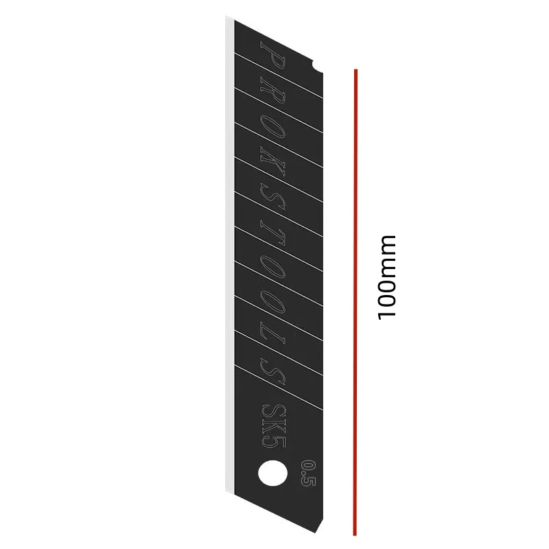 100PCS Carbon Steel Replace Utility Knife Blade 100mm*18mm*6mm Thick Black DIY Tool Carving Blades For Student Office Stationery view 5