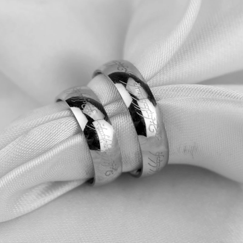 الفولاذ المقاوم للصدأ سيد خواتم الاصبع حلقة سحرية الراقية مجوهرات معدنية ثلاثية الأبعاد كبار رائعة مجوهرات اكسسوارات #4