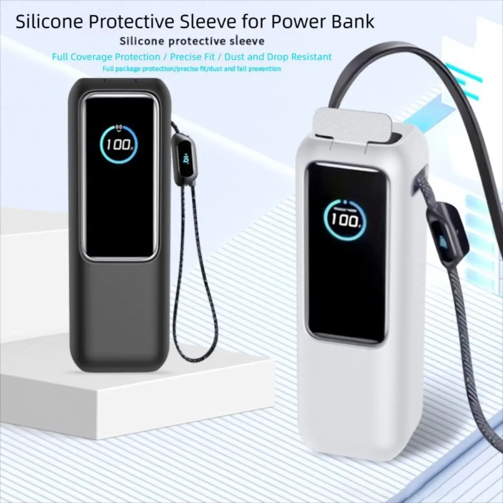 Shockproof Silicone Case Dustproof Soft Protective Cover Portable Carrying Case for Anker Zolo Power Bank (25000mAh 165W) Travel