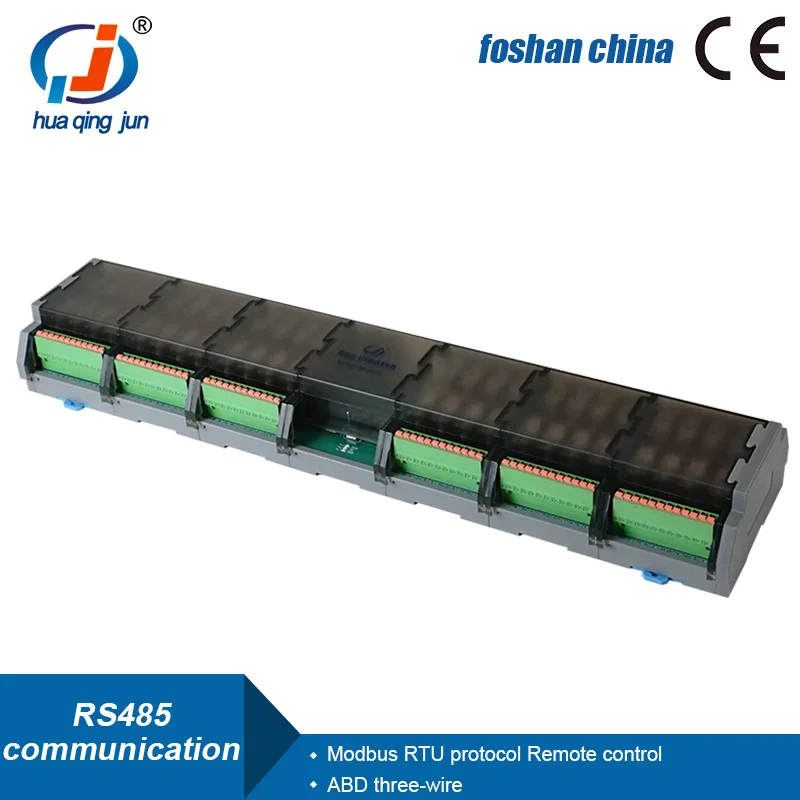 Huaqingjun 48-Channel RS485 Communication Relay Module DC12V/24V Modbus RTU Relays Modules for Lights