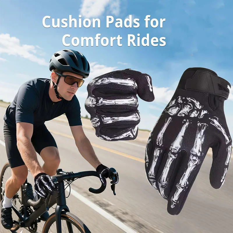 Outdoor Bicycle Riding Gloves Spring Autumn Bicycle Gloves Ghost Claws Full Finger Anti-slip Motorcycle Bicycle Glove