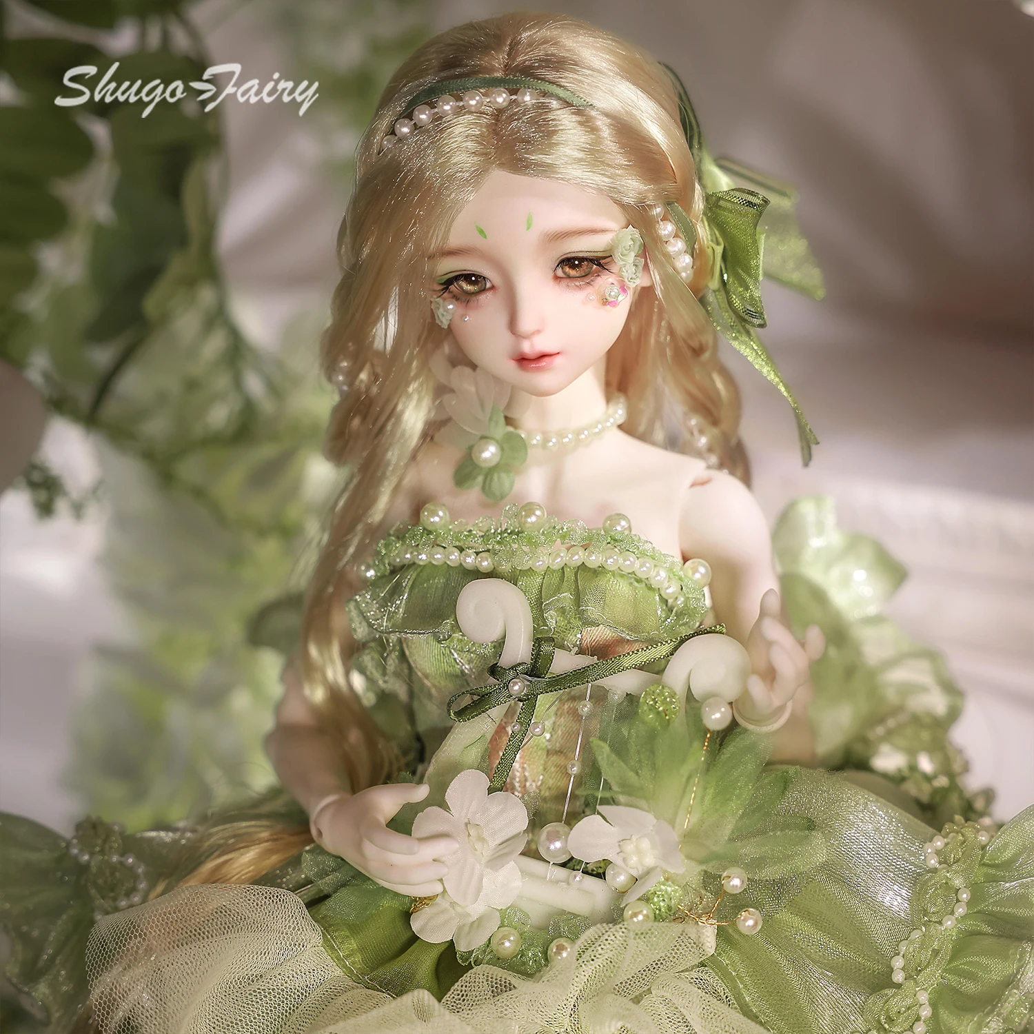 BJD Doll 1/4 Fuka C ShugaFairy FullSet Spring Green Elf Small Chest Ball Jointed Doll Female Resin Figure