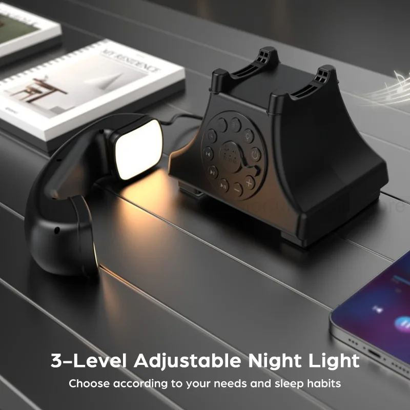 

Vintage White Noise Sleep Aid Music Box Portable Bluetooth Speaker Night Light Sleeping Machine Music Player Support Sleep Timer