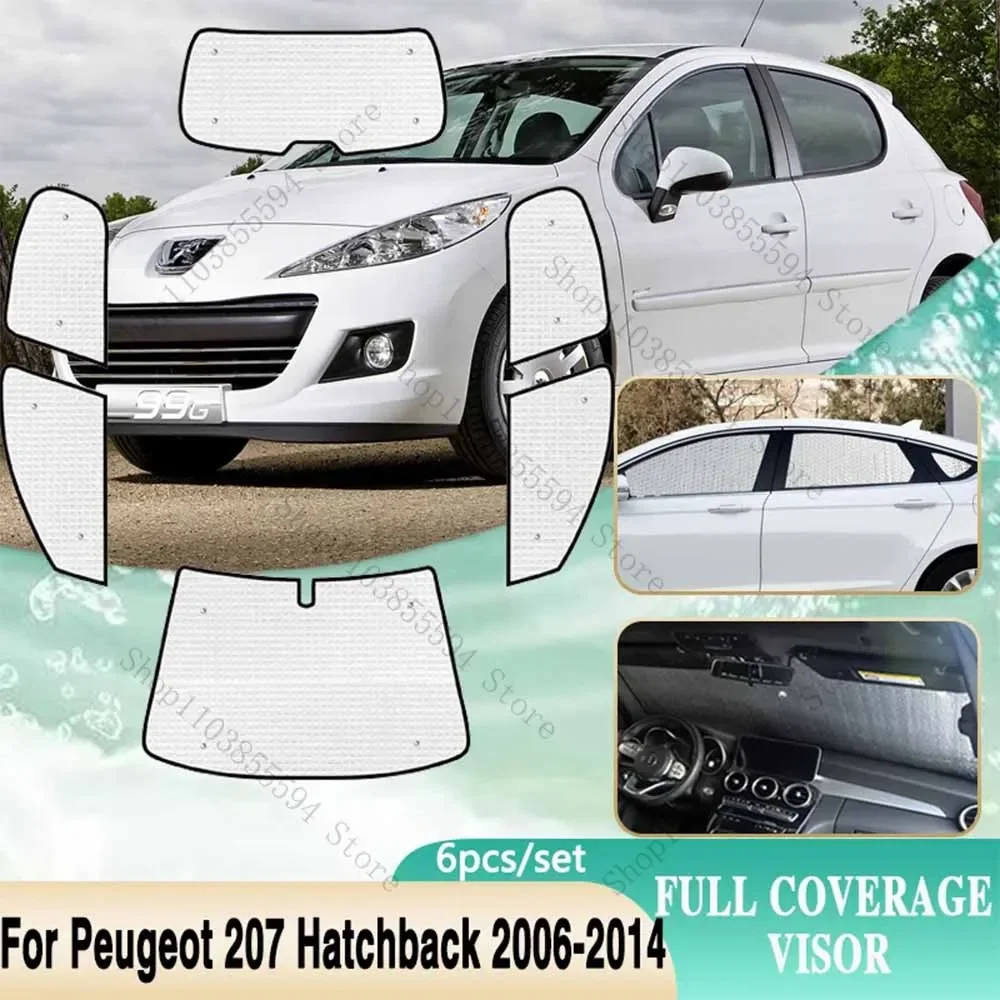 

Car Full Cover Sunshade For Peugeot 207 Hatchback 2006~2014 Accessories Anti-UV Windshield Window Sun Protection Visor 2012 2013