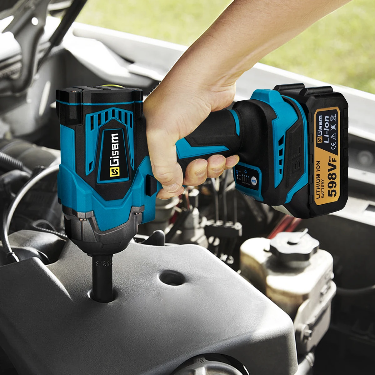 1200N.M Torque Brushless Electric Impact Wrench 1/2 Inch Cordless Electric Wrench Screwdriver Power Tools For Makita 18V Battery