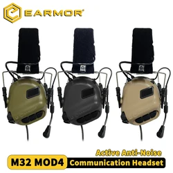 EARMOR M32 MOD4 Tactical Headset Anti Noise Headphones Aviation Communication Shooting Earphone