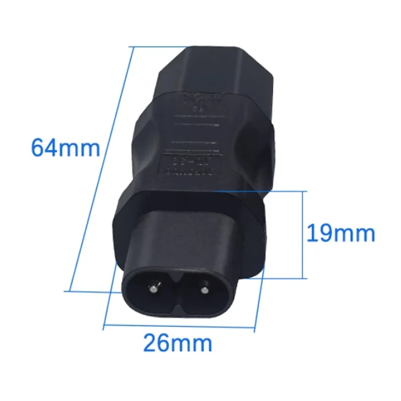 1 шт., черный медный адаптер питания для принтера IEC320 C8 TO C13, штекер питания для компьютера, фигурка 8 штекера к C13, женская розетка PDU, 2,5 А