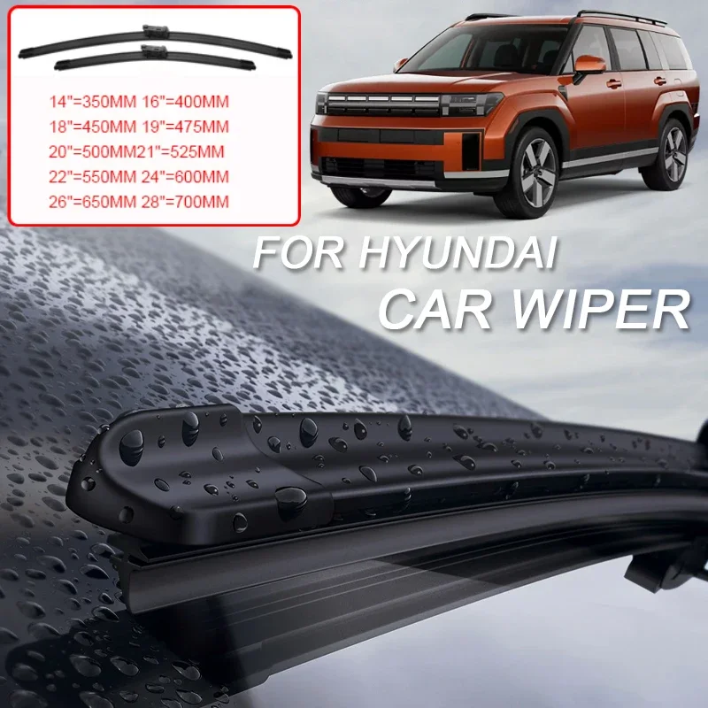 2PCS Car Blade Windshield Wiper For Hyundai CRETA IX25 KONA KAUAI NEXO PALISADE SANTA FE TM MX5 IX45 DM TUCSON IX35 NX4 VENUE QX