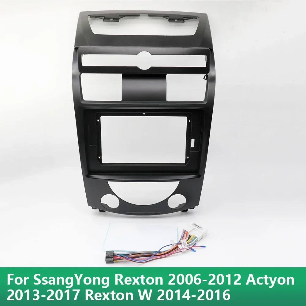 Auto dashboard frame Voor SsangYong Rexton 2006-2012 Actyon 2013-2017 Rexton W 2014-2016 Radio Fascias Panel autoradio scherm