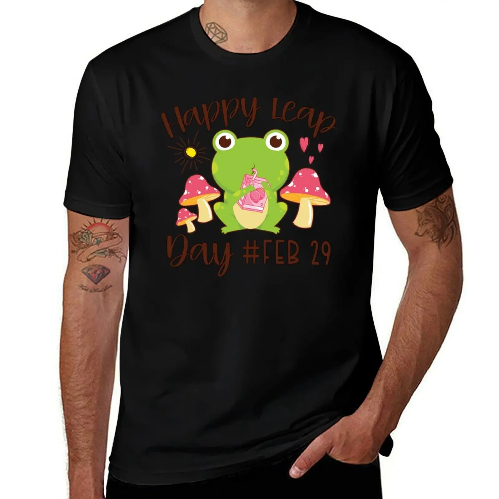 

Cute Frog February 29th Happy Leap Day 2024 Leap Day Squad T-Shirt man t shirt graphic t shirts for man graphic vintage T-Shirt