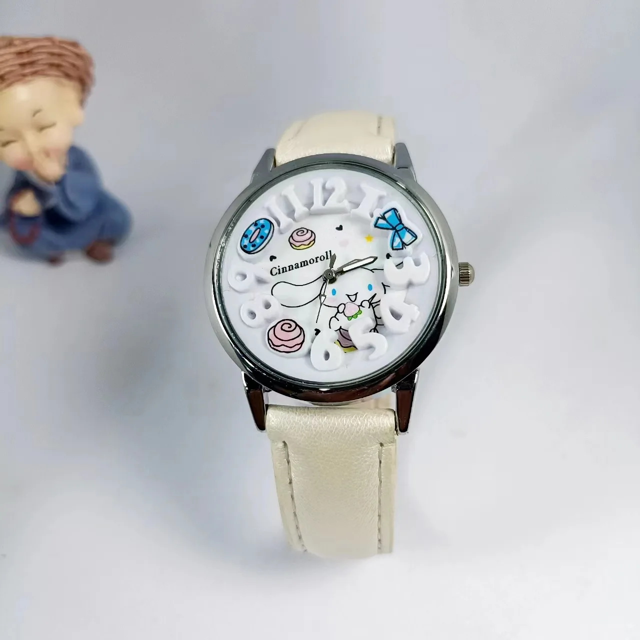 MINISO Cinnamoroll Cartoon Children\'s Watch 3D Stereoscopic Screen waterproof Children fashion Wrist Watch girl Christmas Gift